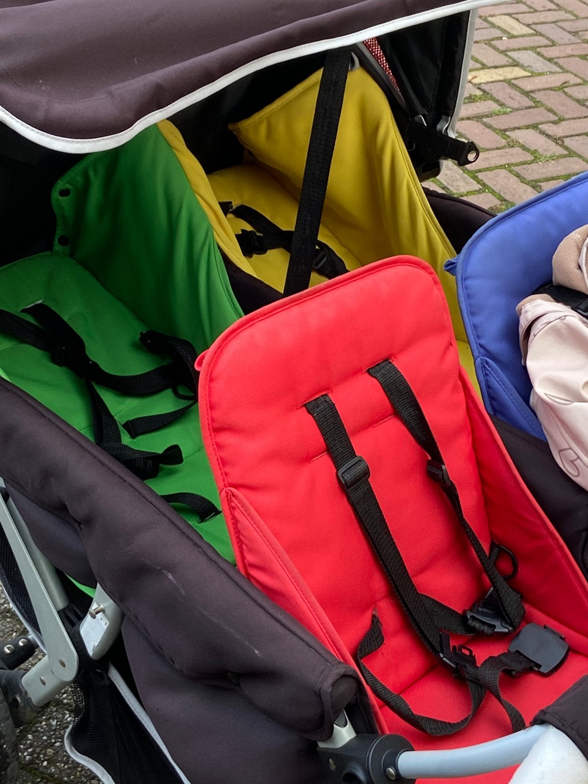 4 ling wagen familidoo voor grote gezinnen of gastouder, Ophalen, Gebruikt, Kinderwagen of Buggy