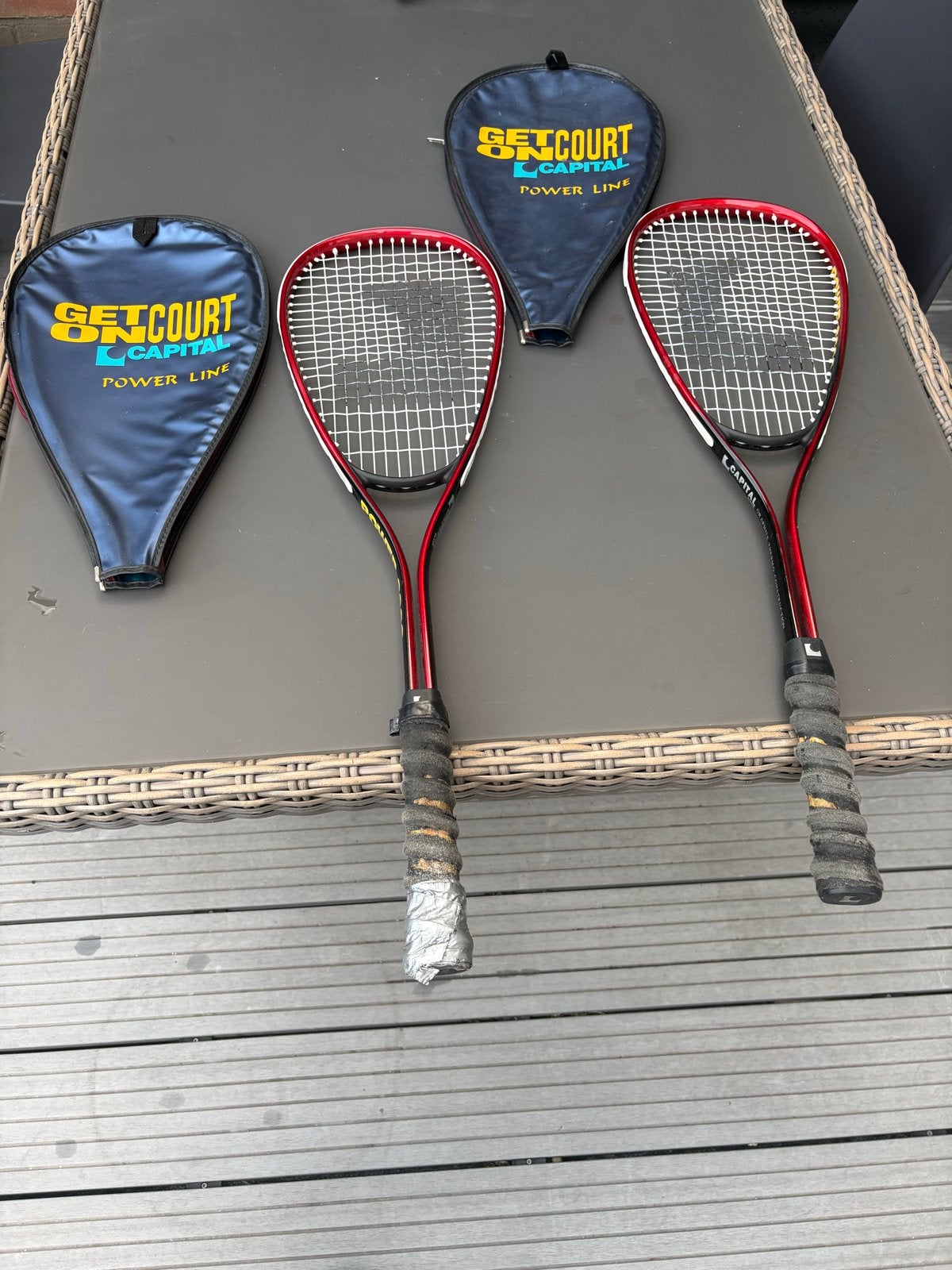 Set van 2 Capital Oliver Power 2000 Squash Rackets, Ophalen of Verzenden, Gebruikt, Racket, Overige merken