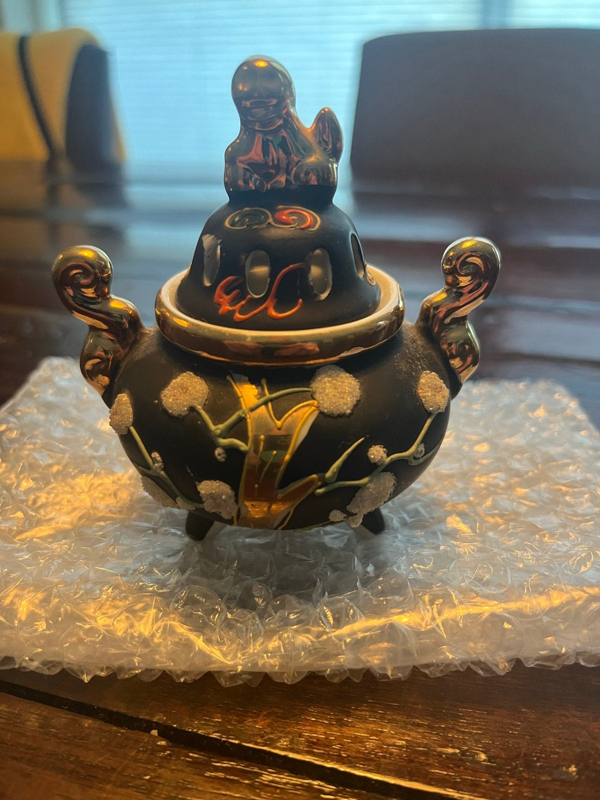 Decoratieve Chinese wierookbrander met deksel, Ophalen of Verzenden