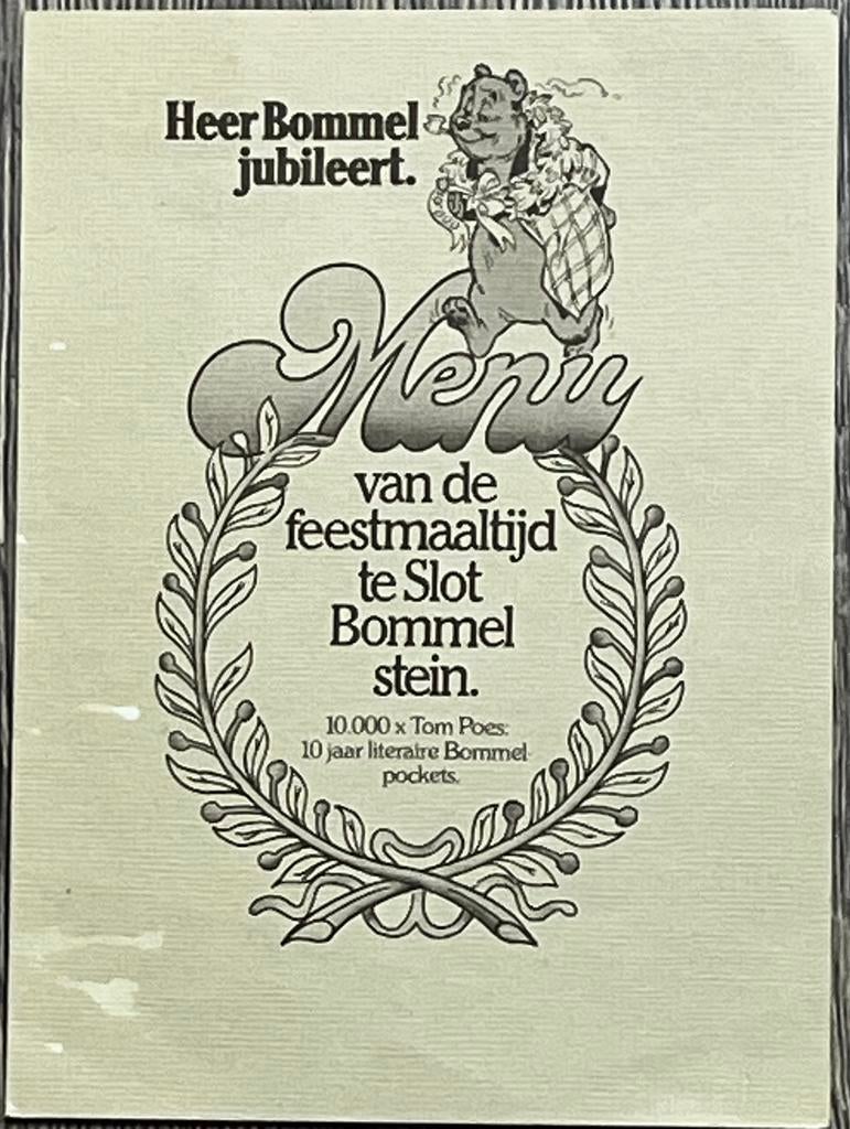feestmenu Heer Bommel Tom Poes Joost Marten Toonder, Ophalen of Verzenden, Olivier B, Bommel en Tom Poes, Gebruikt, Overige typen