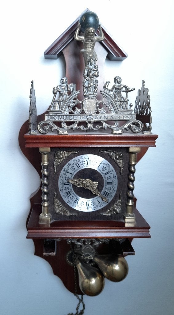ZAANSE KLOK MET KOPEREN GEWICHTEN, Ophalen of Verzenden, Gebruikt