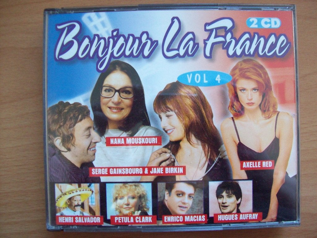 Bonjour La France 4 (2-CD) Serge Gainsbourg, Hugues Aufray,, Ophalen of Verzenden, Zo goed als nieuw, Verzamelalbum