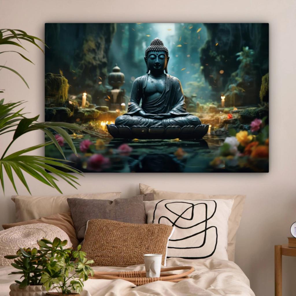 Canvas schilderij Boeddha - Zen Kunst 120x80cm (nieuw), Ophalen of Verzenden