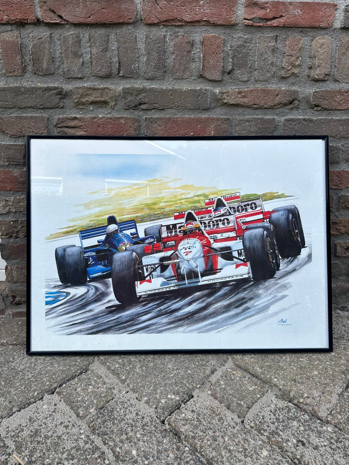 Formule 1 schilderij, Ophalen, Zo goed als nieuw, Schilderij