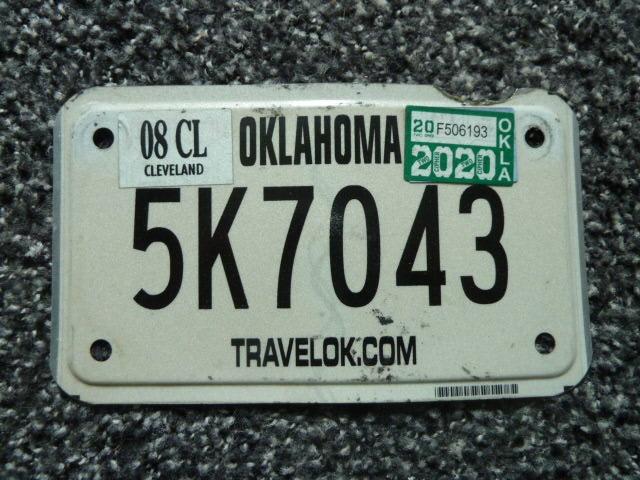 Motor licenseplate motor kentekenplaat Oklahoma 1 USA, Verzenden, Gebruikt, Auto's