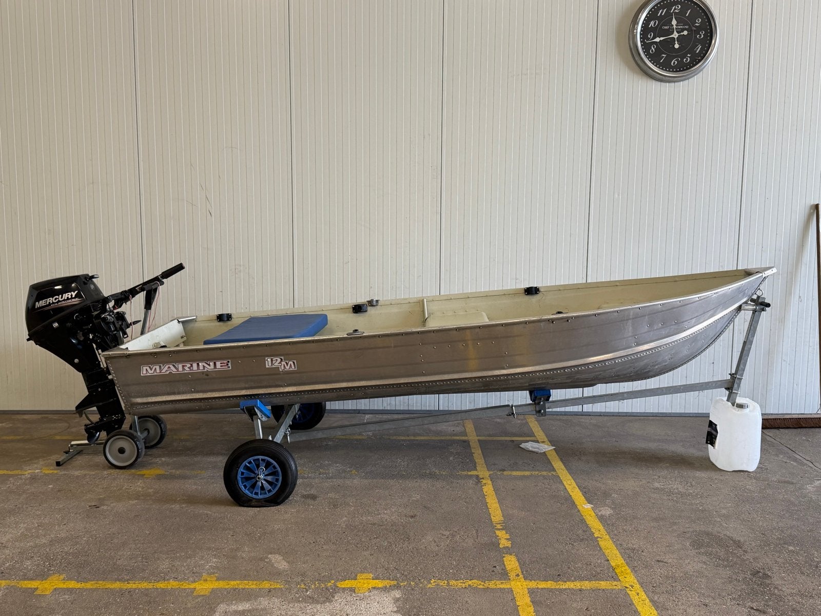 Marine 12M Aluminium Boot met Mercury Buitenboordmotor, Overige merken, Gebruikt, Buitenboordmotor, Kussenset