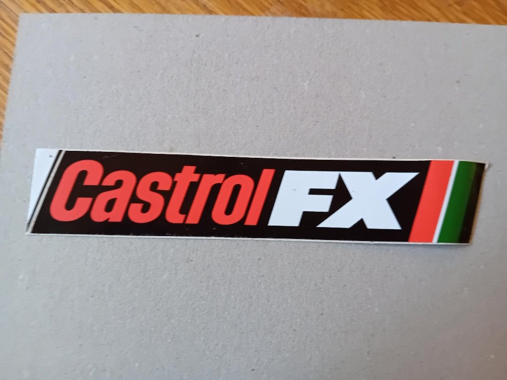 Castrol FX sticker motor oil 17x3cm, Ophalen of Verzenden, Zo goed als nieuw, Bedrijf of Vereniging