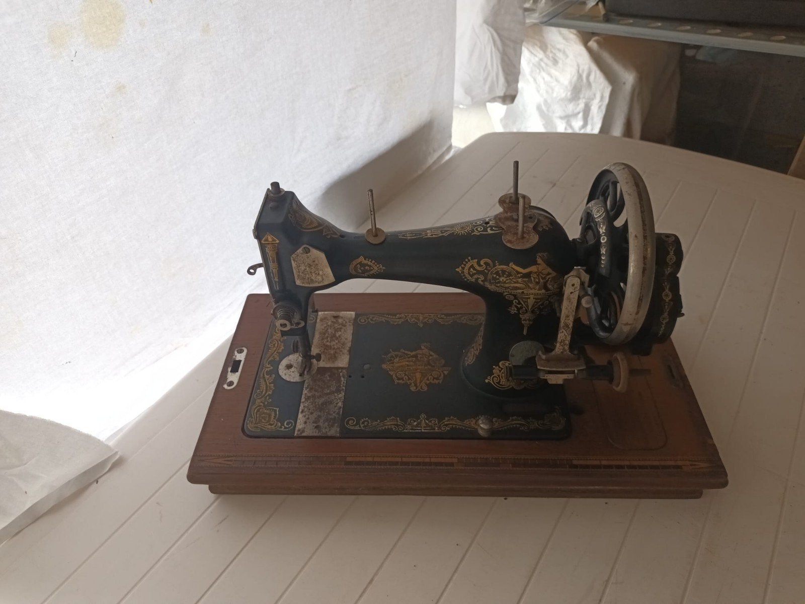 antieke naaimachine, Antiek en Kunst, Ophalen of Verzenden
