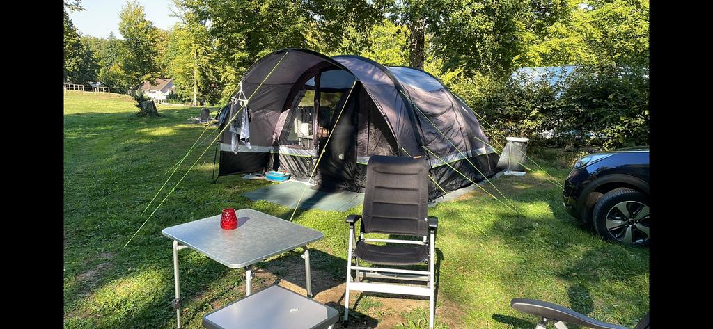 Z.g.a.n. Obelink Columbia 5 Easy Air tunneltent 1 jr oud, Caravans en Kamperen, Tenten, Ophalen, Zo goed als nieuw, Tot en met 5