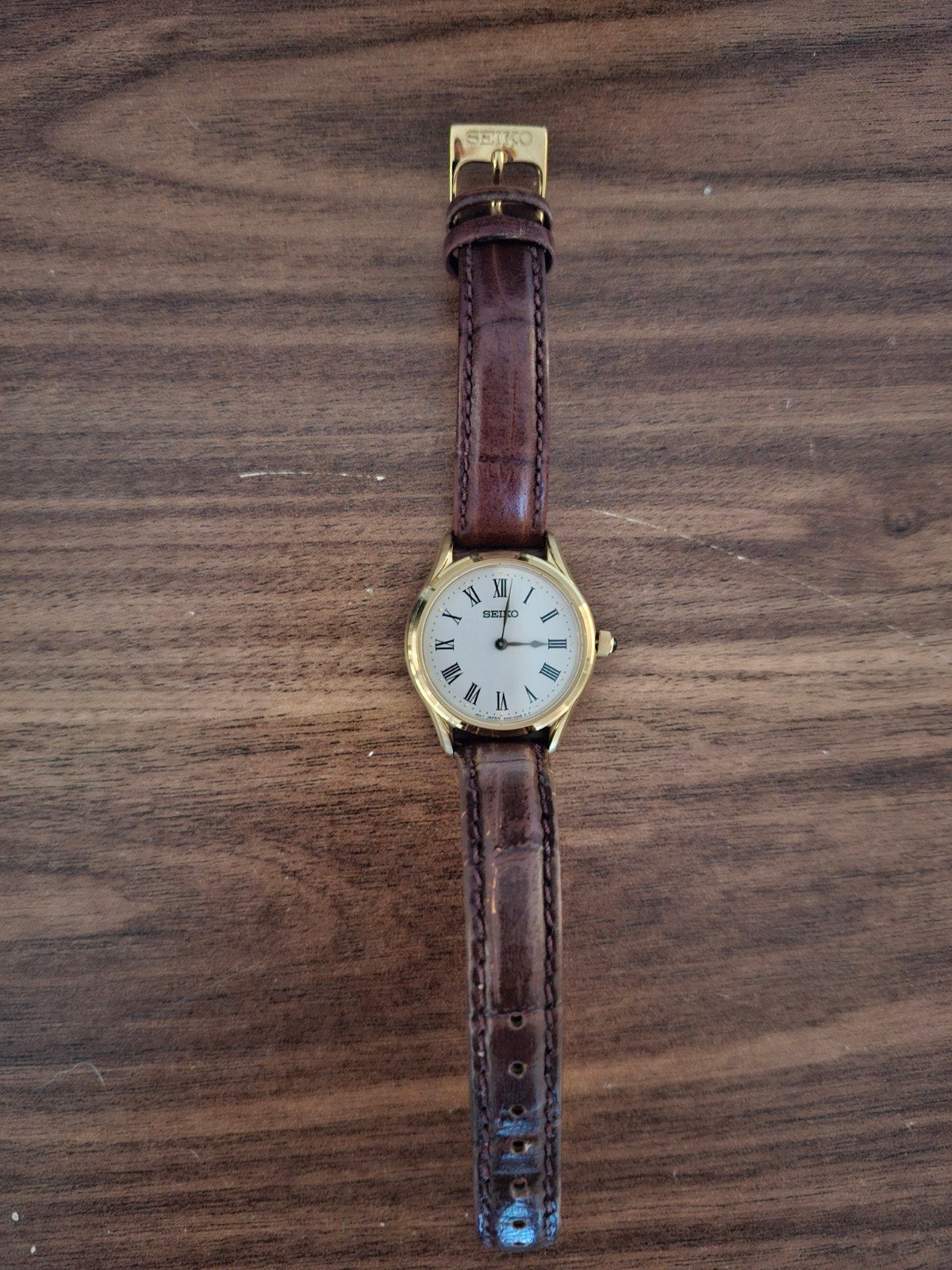 Seiko Polshorloge - Klassiek Design met Leren Band, Sieraden, Tassen en Uiterlijk, Polshorloge, Ophalen of Verzenden, Overige materialen