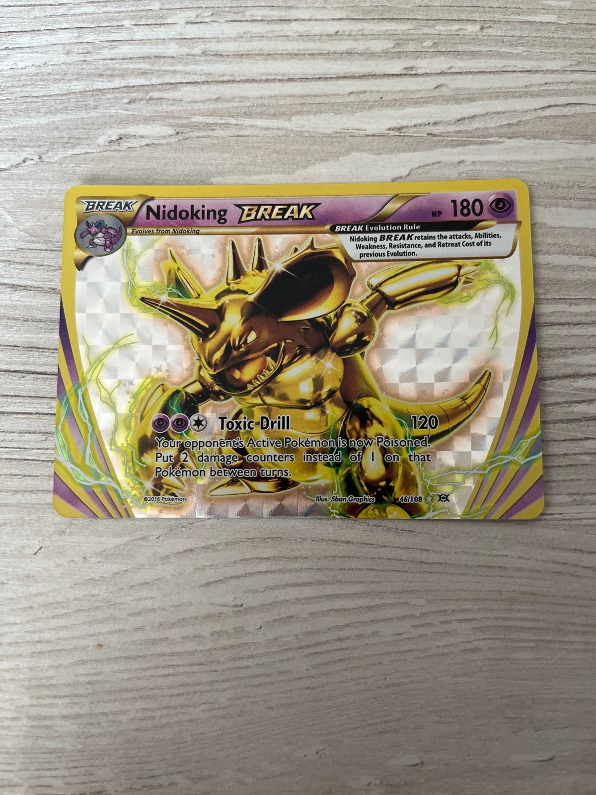 Nidoking BREAK Pokémon Kaart (Foil), Verzenden, Zo goed als nieuw, Losse kaart, Foil