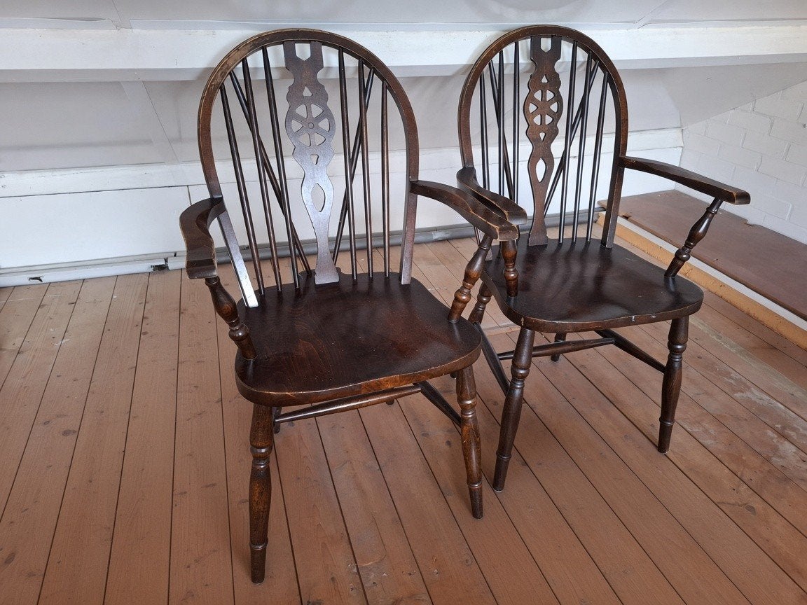 Antieke Windsor stoelen met armleuningen, Antiek en Kunst, Ophalen of Verzenden