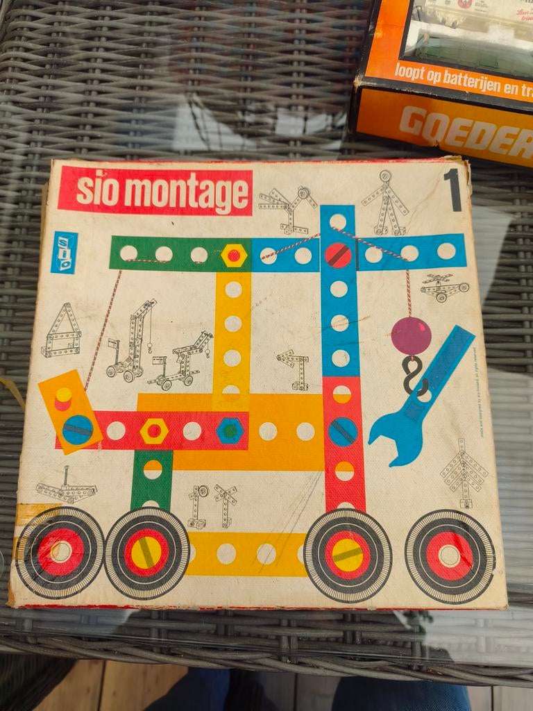 Vintage SIO Montage 1 Bouwset - Klassiek Speelgoed, Kinderen en Baby's, Speelgoed | Bouwstenen, Ophalen of Verzenden, Gebruikt