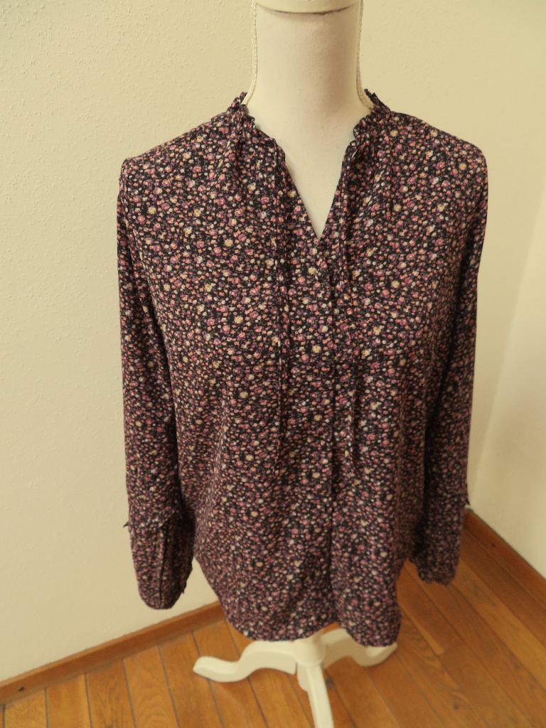 Z32 LOFTY MANNER blouse zwart roze L = 38/40, Kleding | Dames, Maat 38/40 (M), Ophalen of Verzenden, Zo goed als nieuw, Zwart