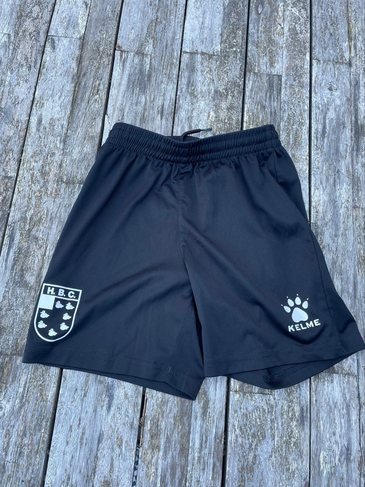 Kelme HBC Voetbalbroekje Zwart Maat 130 (5XS), Maat XS of kleiner, Ophalen of Verzenden, Gebruikt, Broek