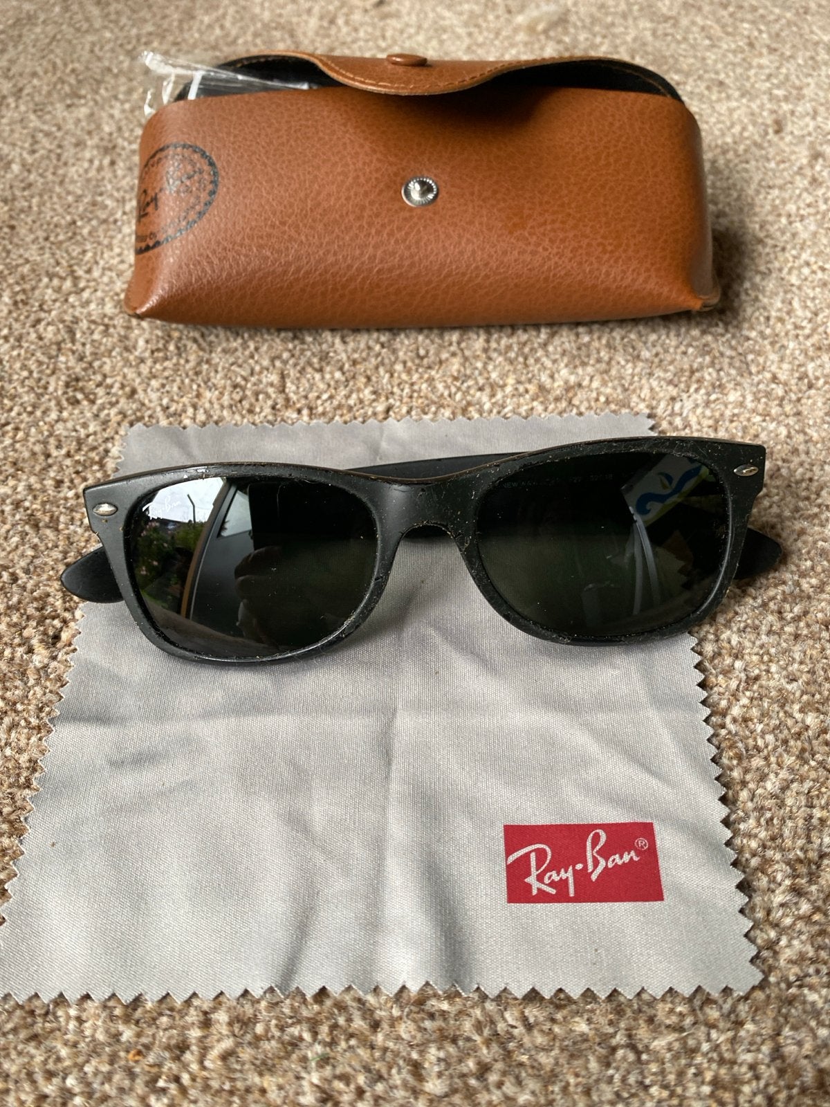 Ray-Ban New Wayfarer Zonnebril - RB 2132, Gebruikt, Zonnebril, Zwart, Ophalen of Verzenden