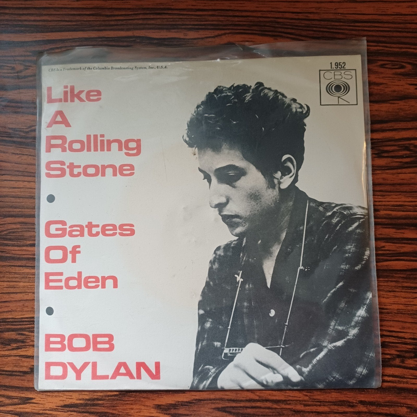 Bob Dylan - Like A Rolling Stone / Gates Of Eden Single, Fotohoes, Ophalen of Verzenden, Gebruikt, Pop