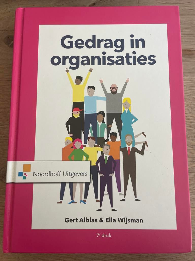 Gedrag in organisaties - 7e druk - 978-90-01-87693-7, Boeken, Ophalen of Verzenden, Gamma, Zo goed als nieuw, HBO