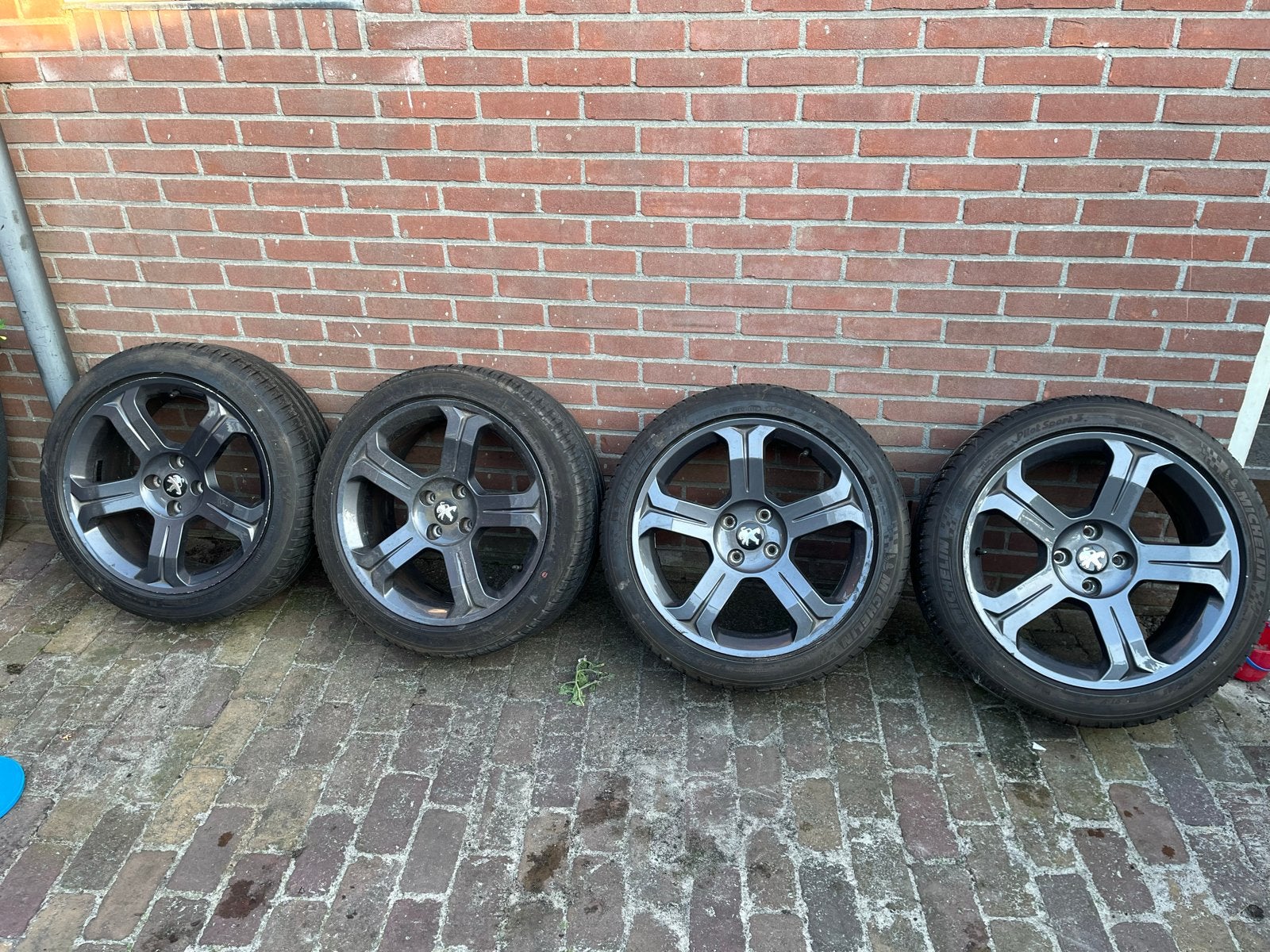 Peugeot 18 inch velgen met Michelin Pilot Sport 4 banden, Auto-onderdelen, Banden en Velgen, Ophalen, 18 inch, Gebruikt, Banden en Velgen