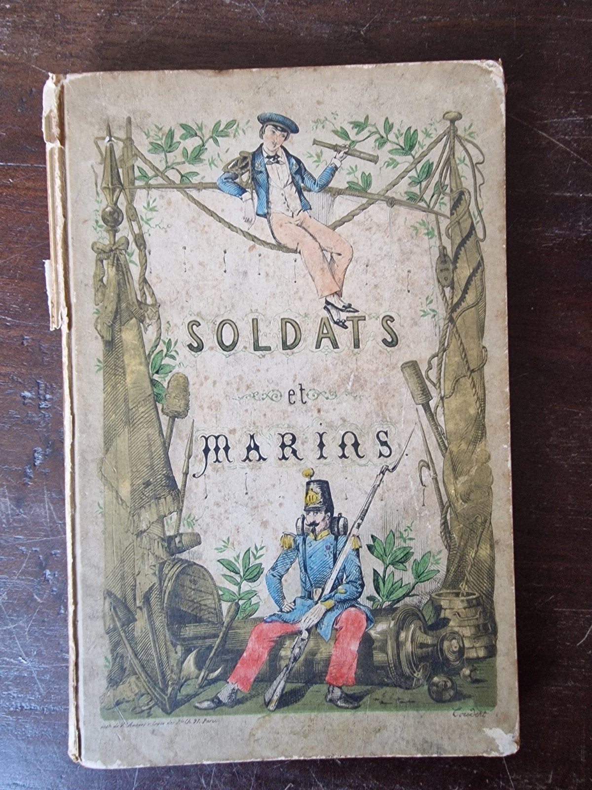Zeldzaam kinderboek: Soldats et Marins (ca. 1840), Ophalen of Verzenden
