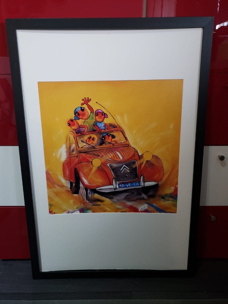 Ad Verstijnen, Ophalen of Verzenden, 75 cm of meer, 50 tot 75 cm, Print