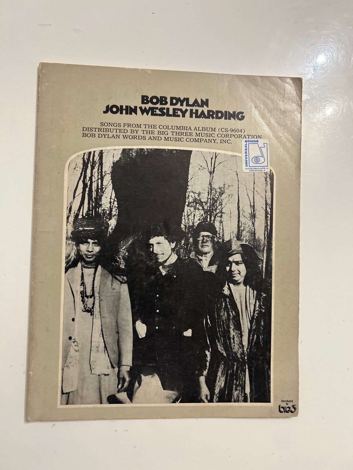 Bob Dylan - John Wesley Harding Songbook, Ophalen of Verzenden, Zo goed als nieuw, Artiest