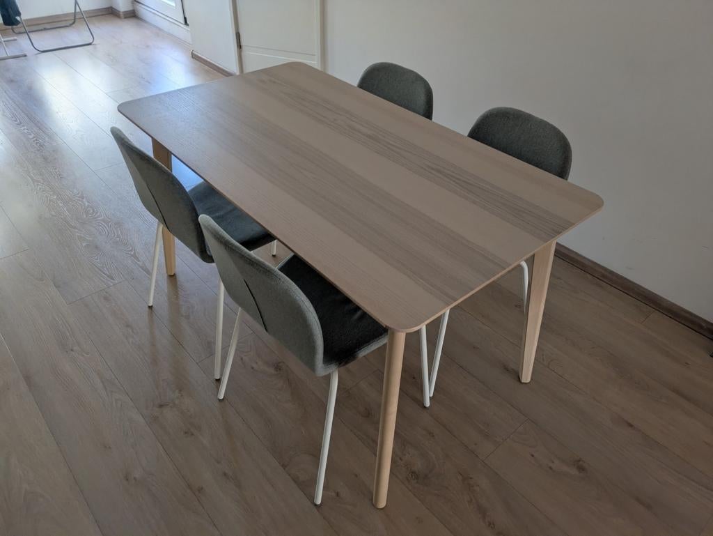 Eettafel 140x78 cm LISABO IKEA, Ophalen, 100 tot 150 cm, Nieuw, 50 tot 100 cm