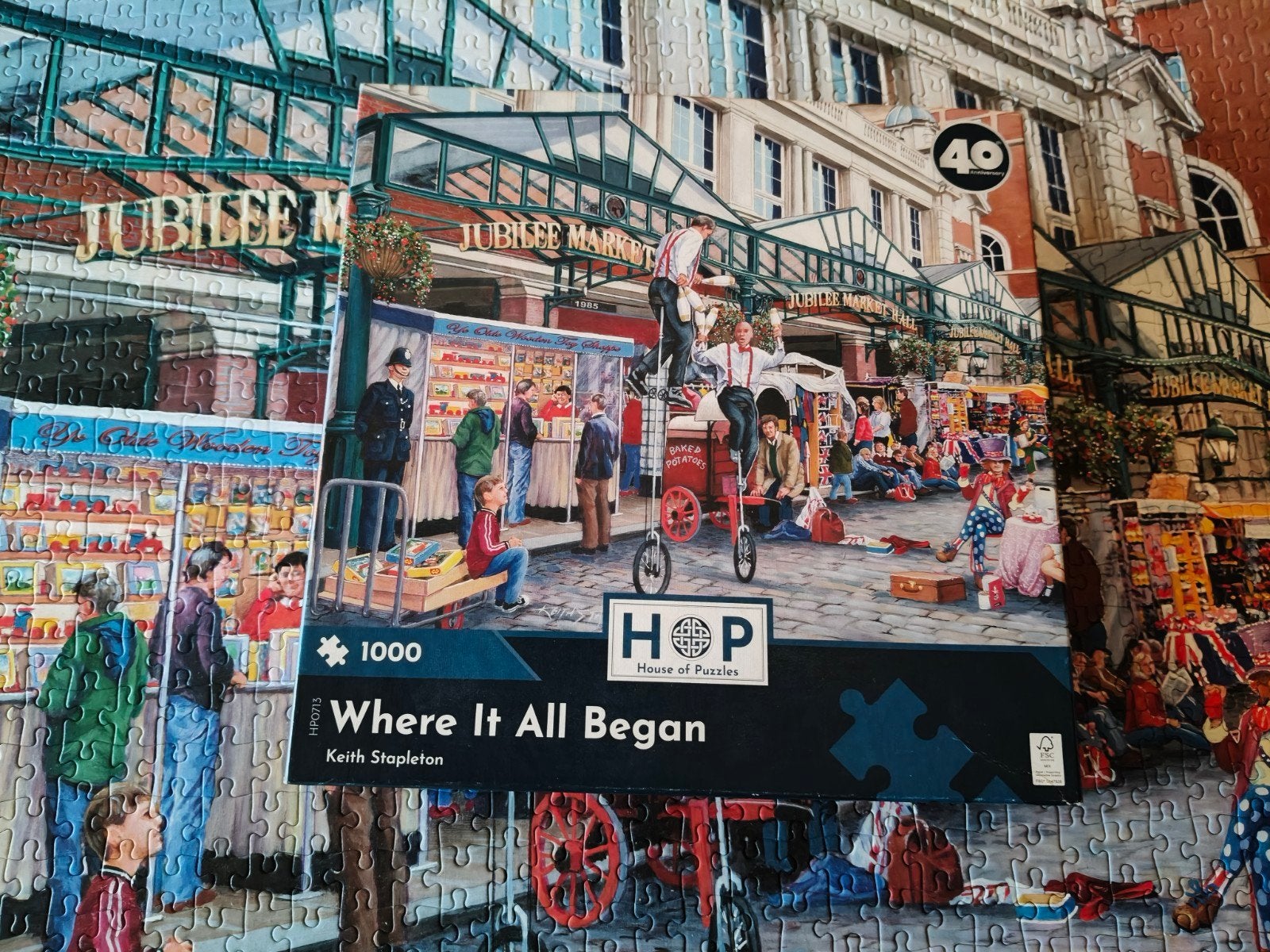 HOP puzzel 1000 stukjes, Ophalen of Verzenden, 500 t/m 1500 stukjes, Zo goed als nieuw, Legpuzzel