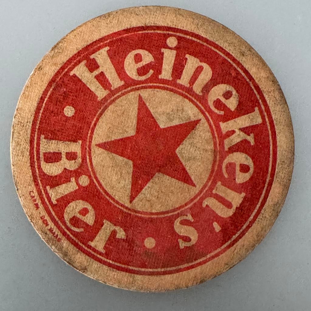 Oud bierviltje Heineken's Bier, Verzamelen, Verzenden, Gebruikt, Viltje(s), Heineken