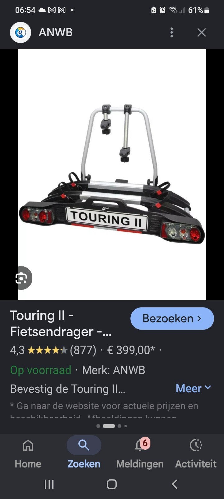 Fietsendrager Touring 2 NIEUW in verpakking, Ophalen of Verzenden, Trekhaakdrager