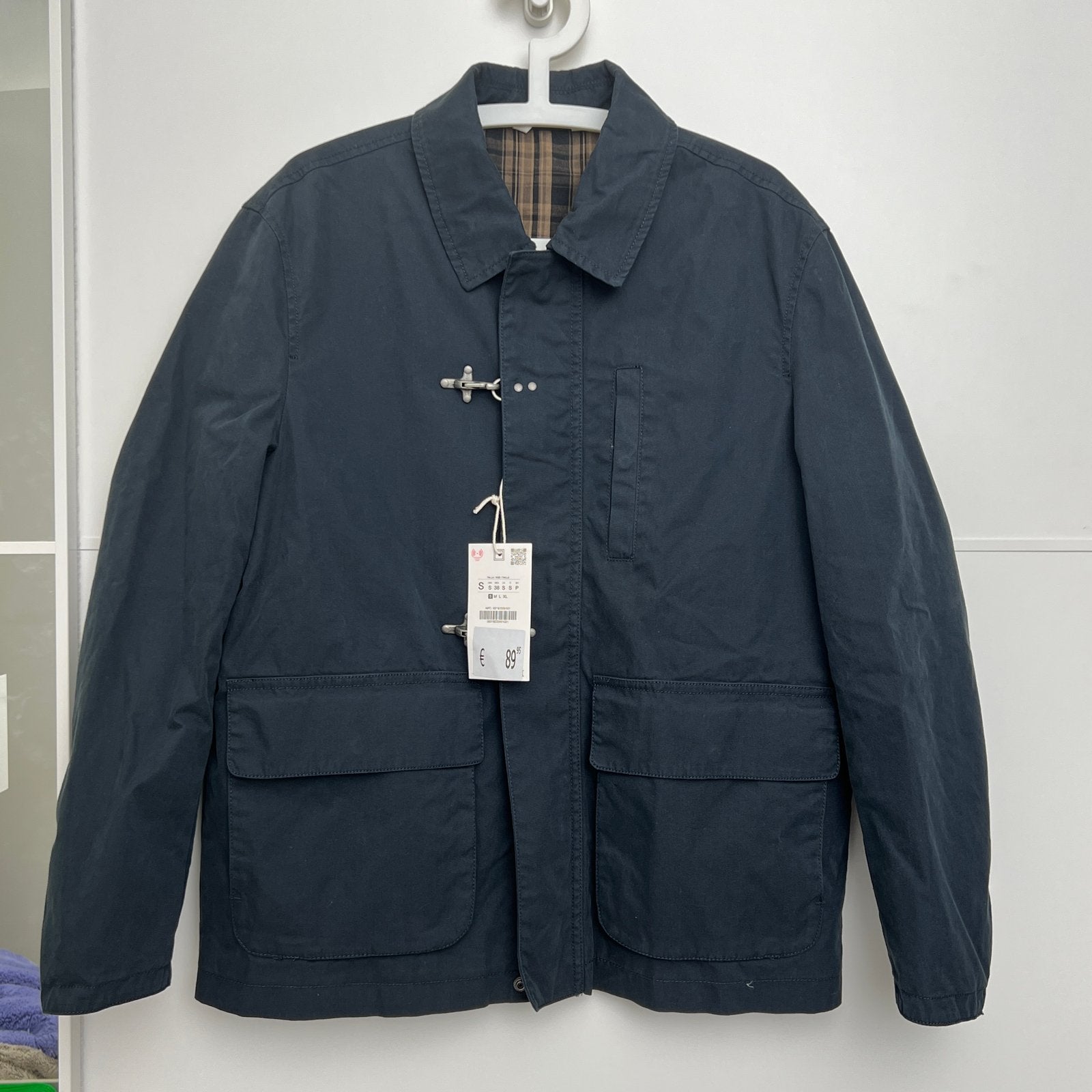 Zara Man jas - Nieuw met kaartje, Kleding | Heren, Jassen | Zomer, Ophalen of Verzenden, Nieuw, Overige maten, Blauw