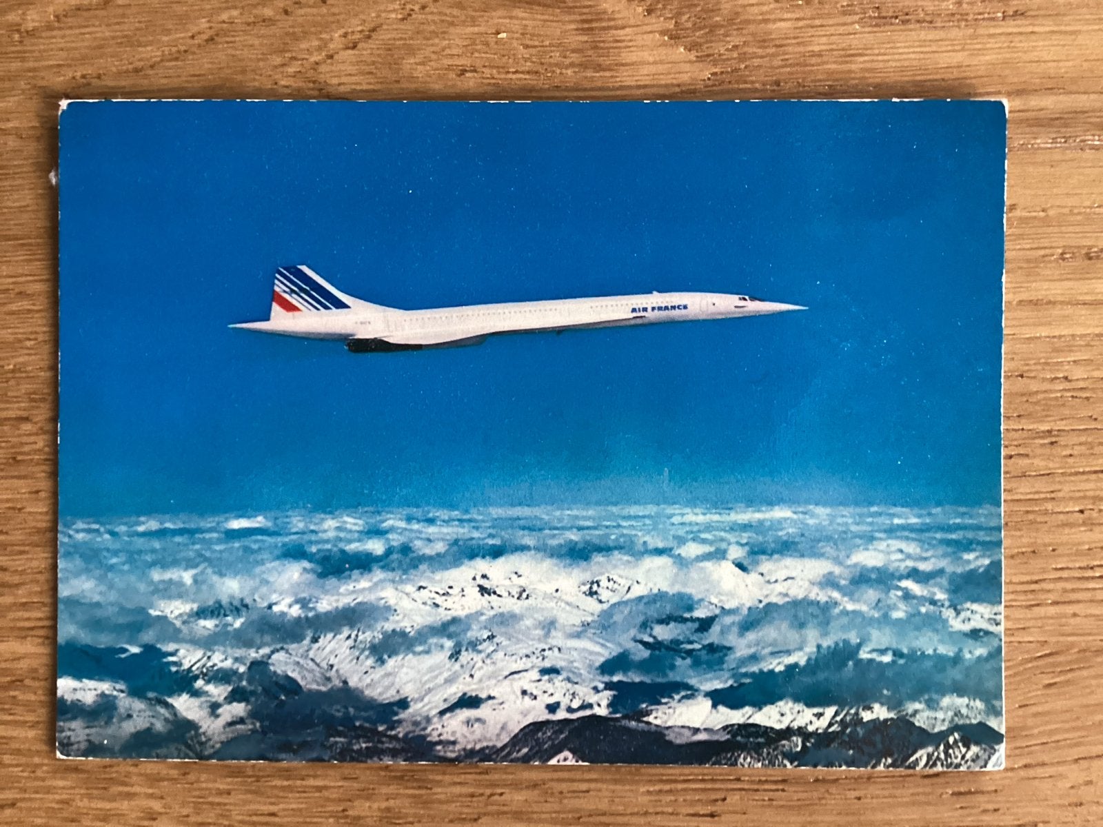 Vintage Ansichtkaart Concorde Air France (Gelopen), Ophalen of Verzenden, 1960 tot 1980, Gelopen, Noord-Holland