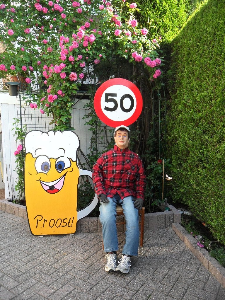 Abraham pop + bierpul bord + 50 bord goedkoopst huren., Ophalen, Nieuw, Abraham of Sarah