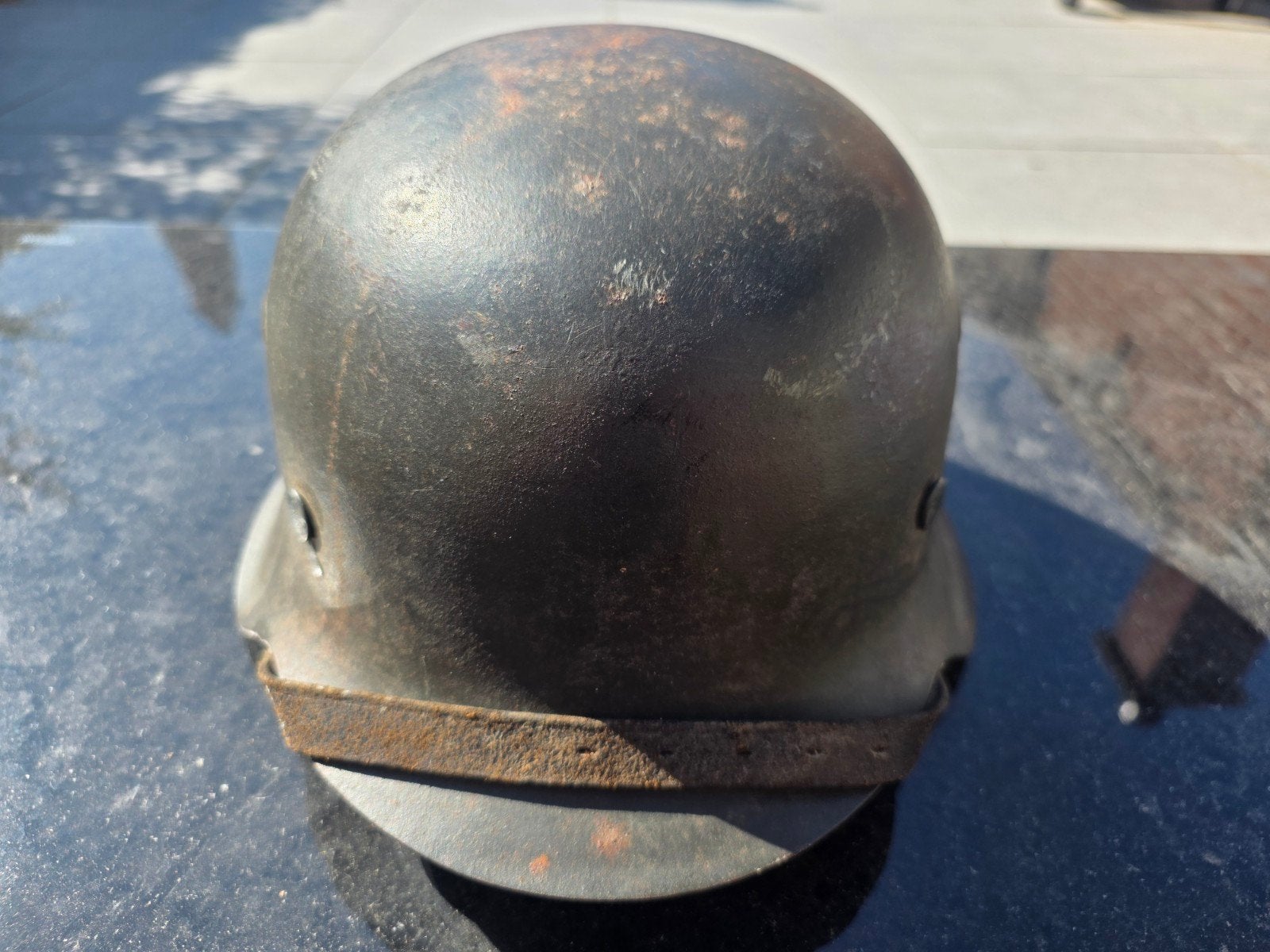 Duitse M42 Stahlhelm WW2 Militaria WW2, Verzamelen, Ophalen of Verzenden, Landmacht, Duitsland, Helm of Baret
