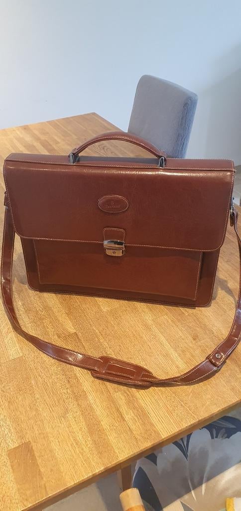 Leer tas Sergio Tacchini, Ophalen, Nieuw, Bruin, Handtas