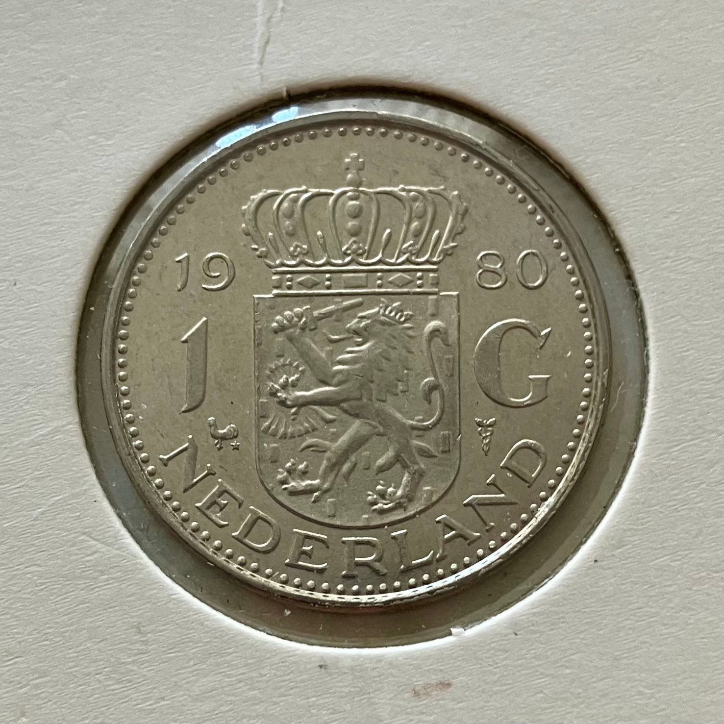 Nederland 1 Gulden 1980 UNC, Verzenden, Koningin Juliana, 1 gulden