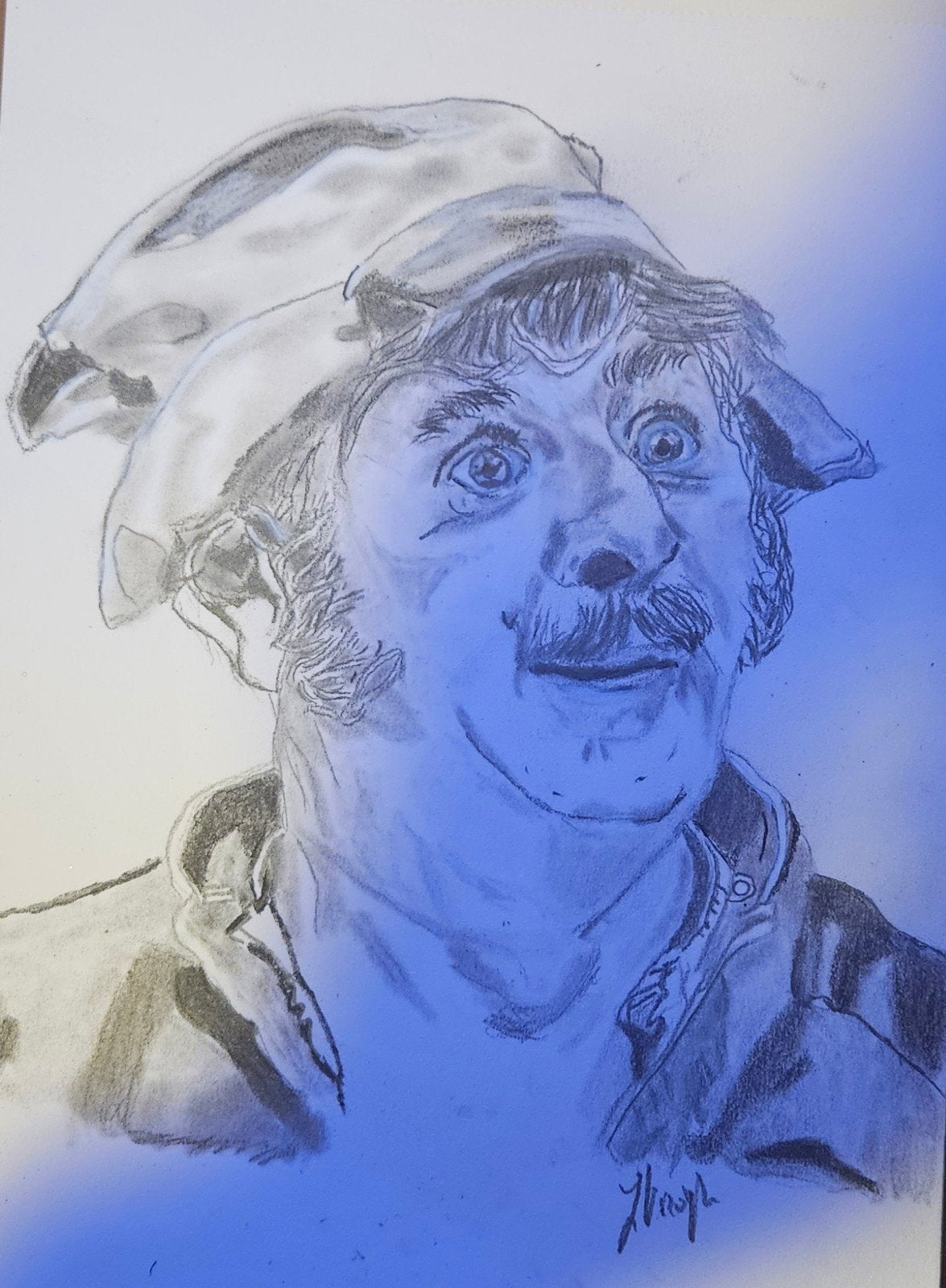 Portrettekeningen vanaf een foto in zwart-wit op bestelling, Ophalen of Verzenden