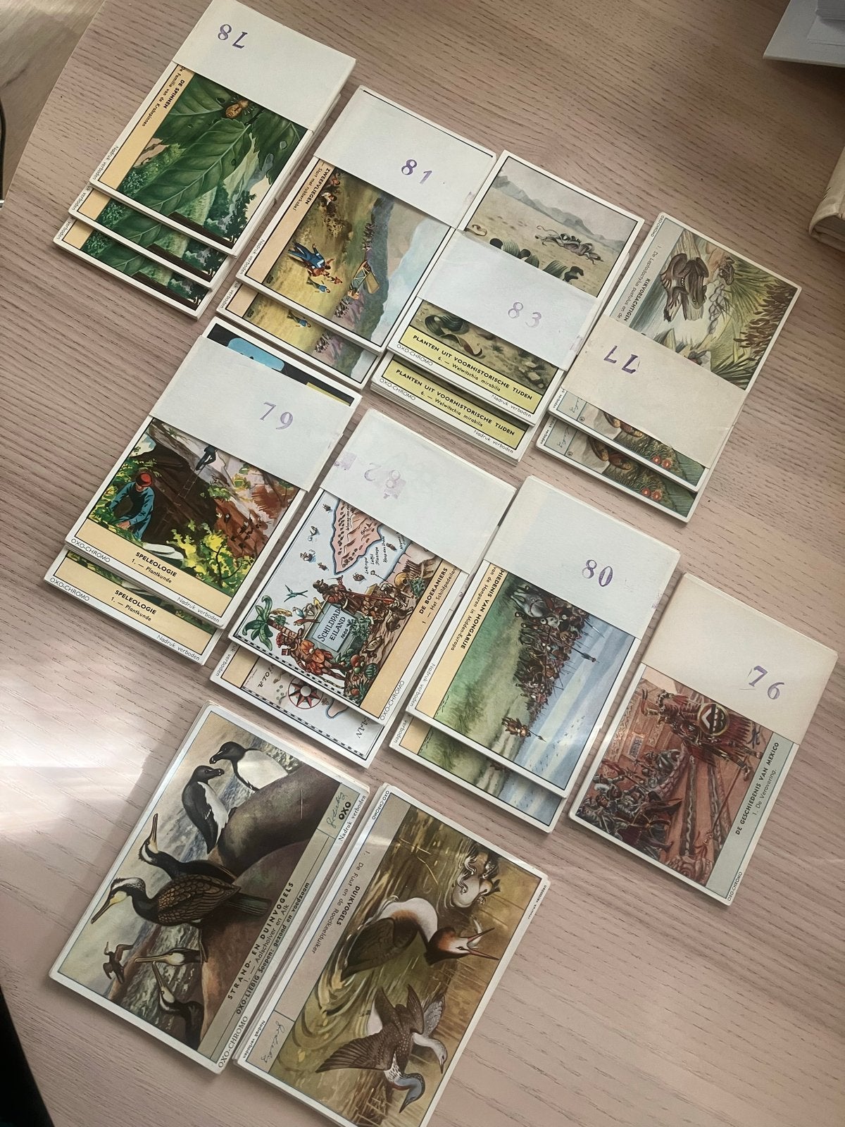 Vintage OXO-Chromo Liebig ruilkaarten - Diverse series, Ophalen of Verzenden, Zo goed als nieuw