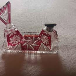vintage parfumset anna hutte lood kristal, Antiek en Kunst, Antiek | Glas en Kristal, Ophalen