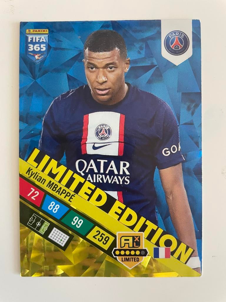 Kylian Mbappé Limited Edition - FIFA 365 2024 Panini, Hobby en Vrije tijd, Stickers en Plaatjes, Ophalen of Verzenden, Zo goed als nieuw