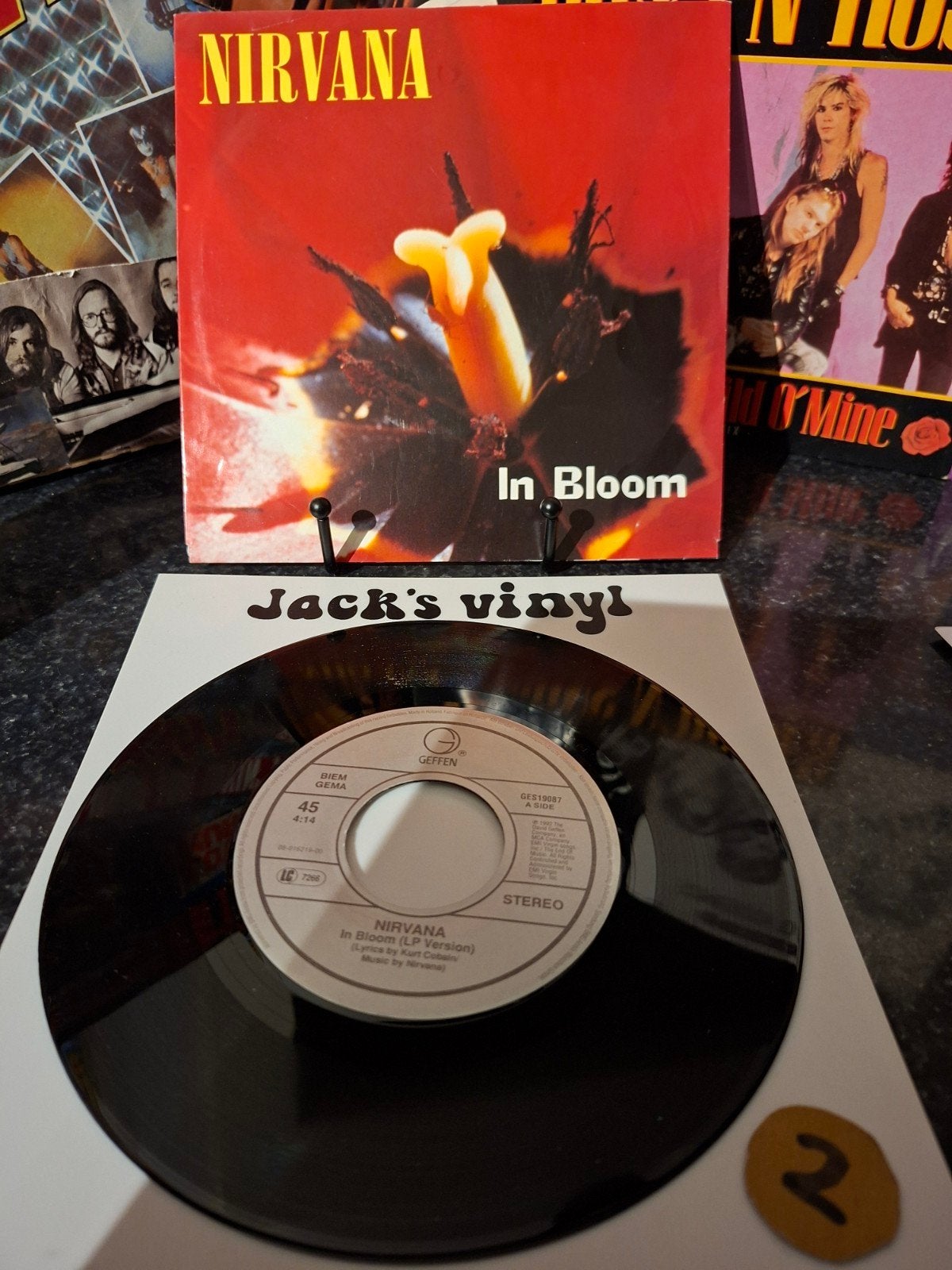 Nirvana - In Bloom 7 inch vinyl single  1992, Cd's en Dvd's, 7 inch, Ophalen of Verzenden, Zo goed als nieuw, Beschermende buitenhoes