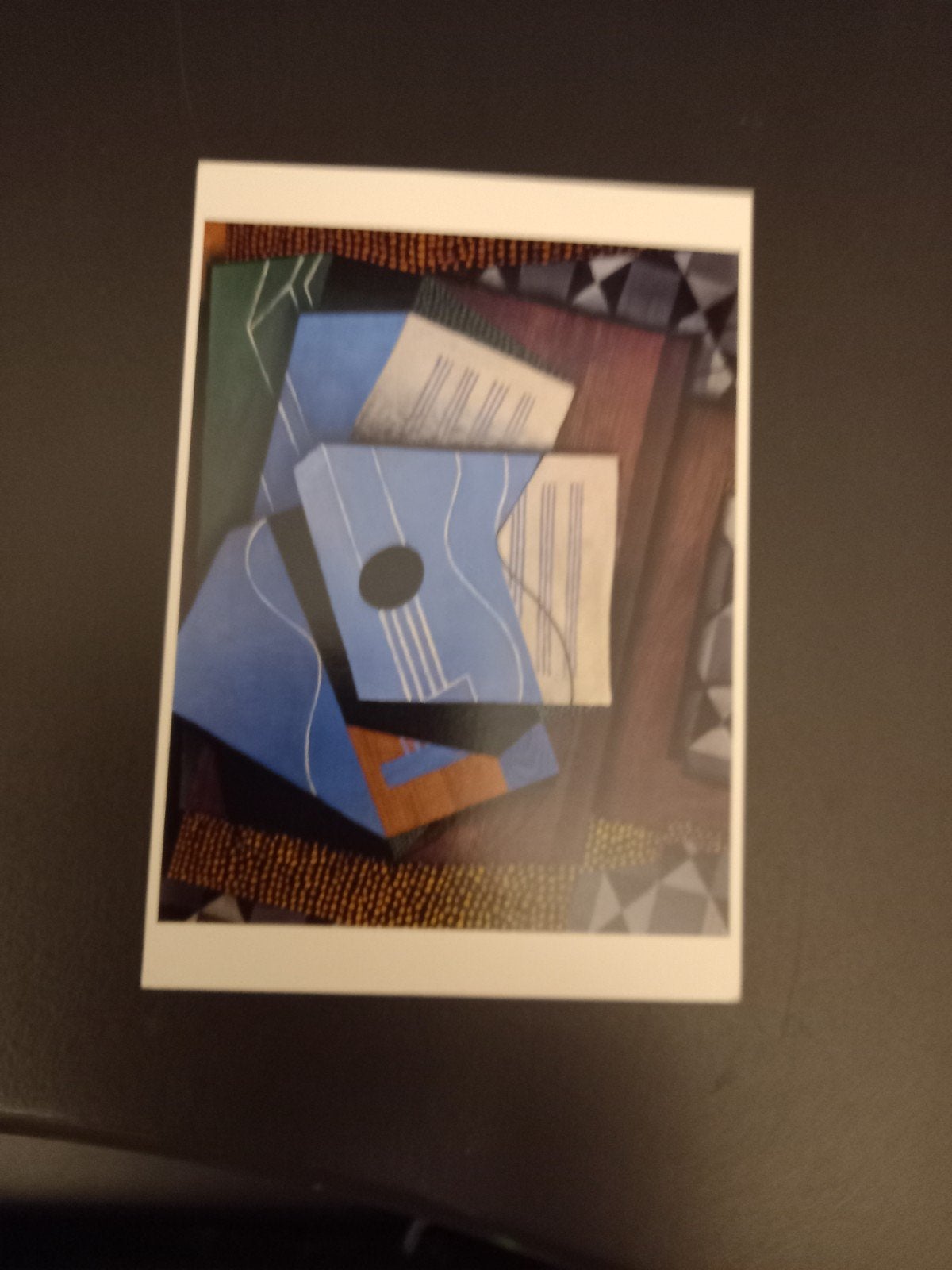 kunstkaart Juan Gris. Stilleven met gitaar. gelopen, Verzenden, 1940 tot 1960, Gelopen, Sterren en Beroemdheden