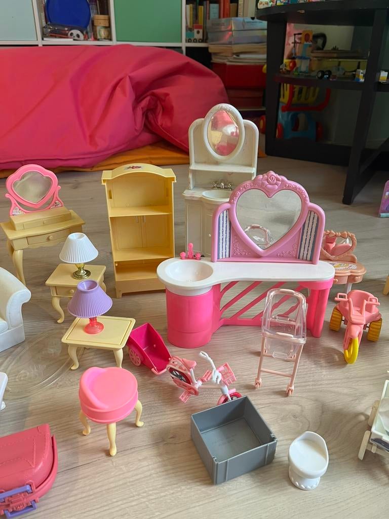 Barbiehuis interieur, Verzamelen, Poppenhuizen en Toebehoren, Ophalen, Gebruikt, Poppenhuis