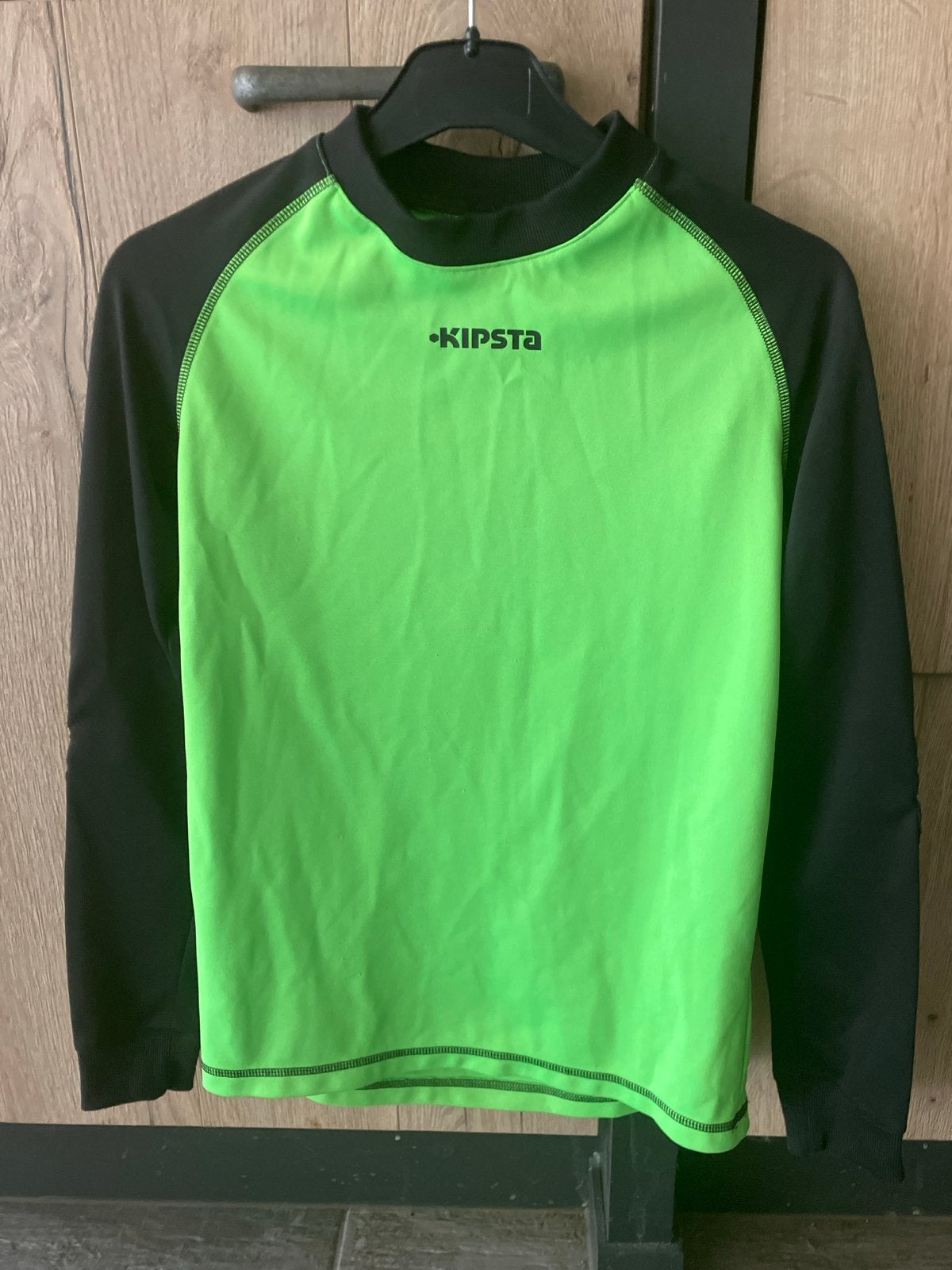 Kipsta Keepersshirt Maat 14 Jaar - Groen/Zwart, Ophalen of Verzenden, Zo goed als nieuw