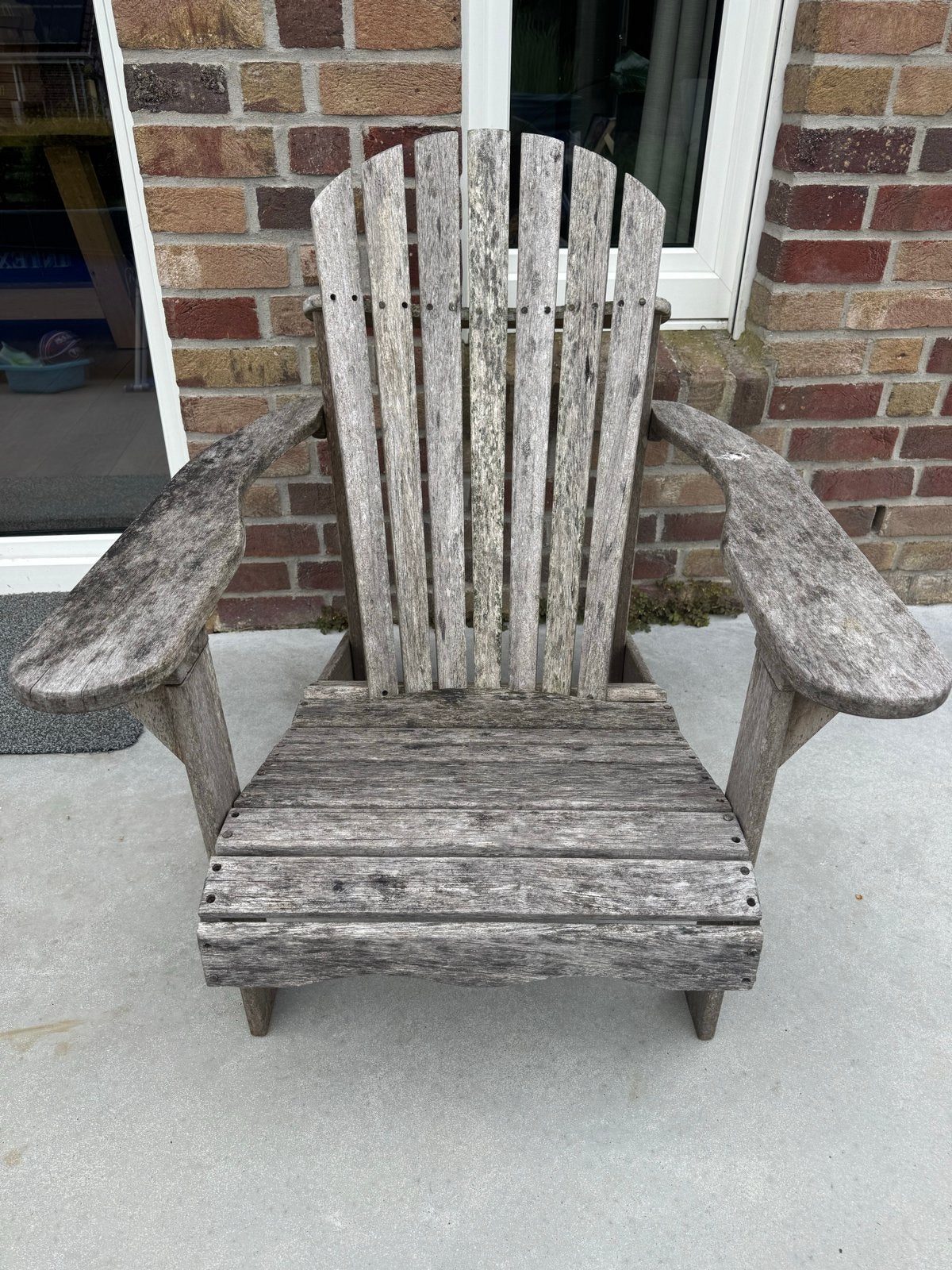 Adirondack of bear chair stoel van hardhout - opknapper, Ophalen, Gebruikt, Hout