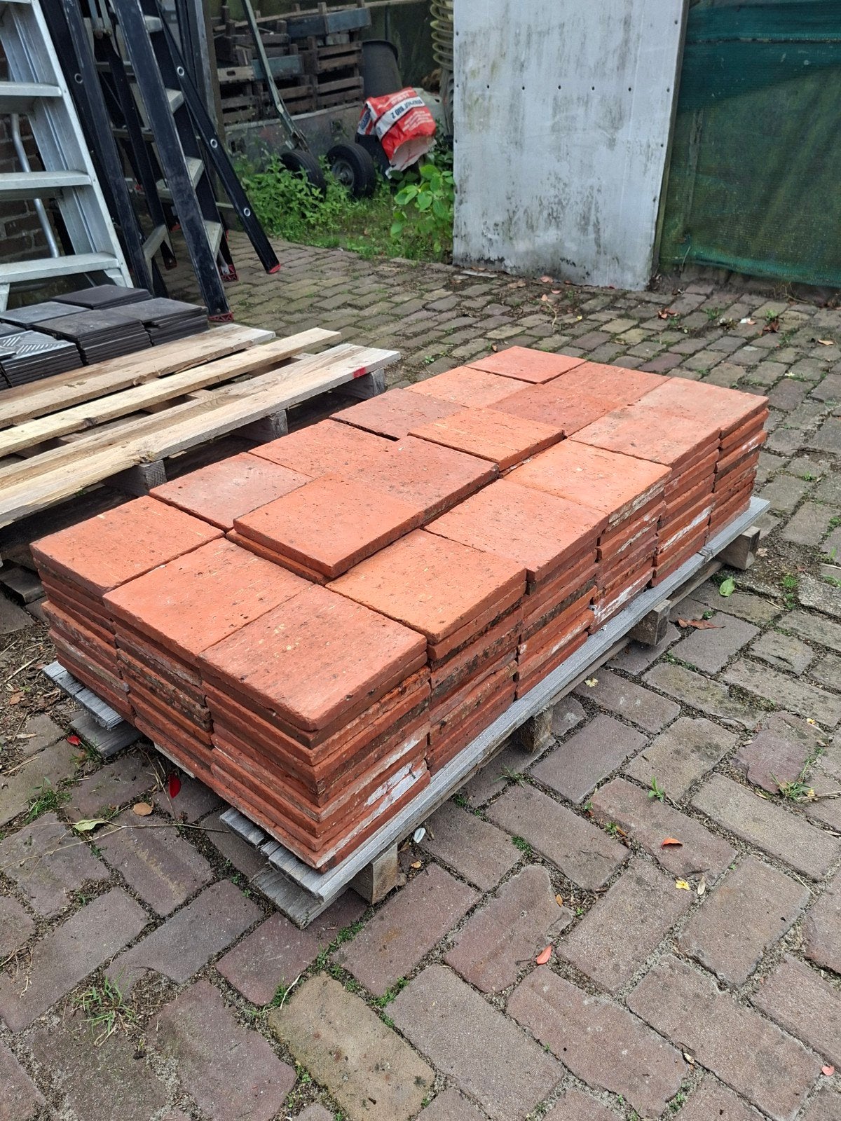 Plavuizen estrikken antieke vloertegels, Doe-het-zelf en Verbouw, Vloerdelen en Plavuizen, Ophalen, Gebruikt, Minder dan 50 cm