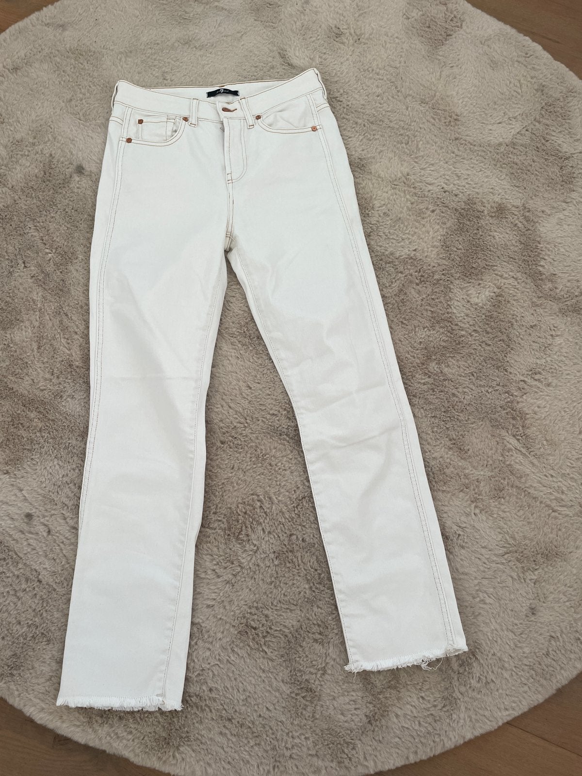 7 For All Mankind Witte Jeans - Maat W28, Ophalen of Verzenden, Zo goed als nieuw, Wit, W28 - W29 (confectie 36)