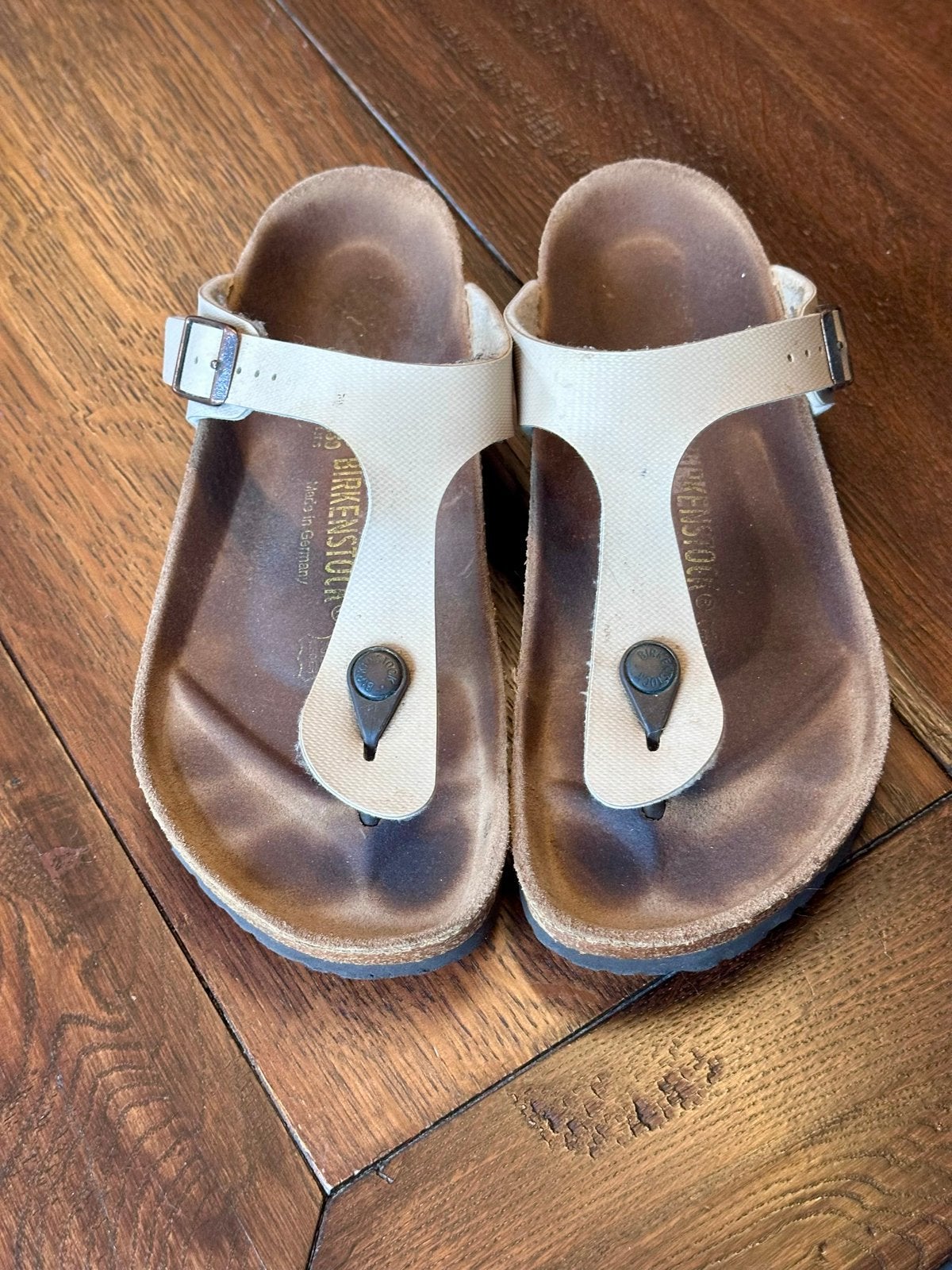 Birkenstock Gizeh sandalen - Maat 39 - Beige, Kleding | Dames, Ophalen of Verzenden, Gedragen, Beige, Sandalen of Muiltjes