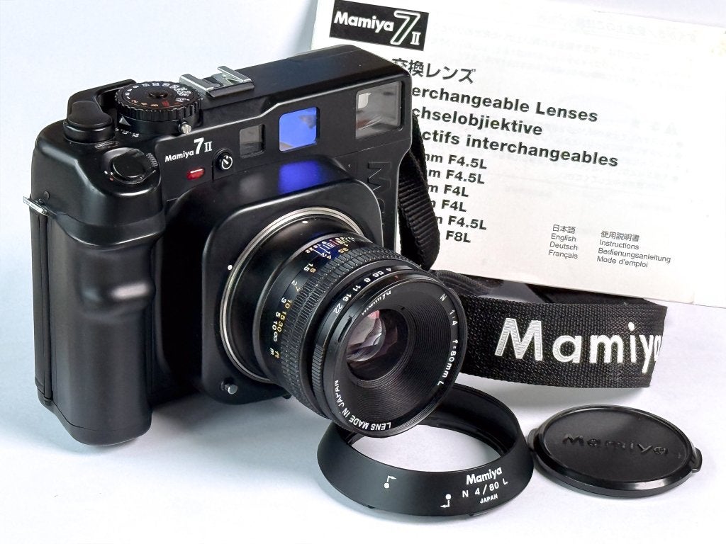 Mamiya 7 II + 80mm f/4 L - Mamiya 7ii, Ophalen of Verzenden, Zo goed als nieuw, Spiegelreflex, Overige Merken