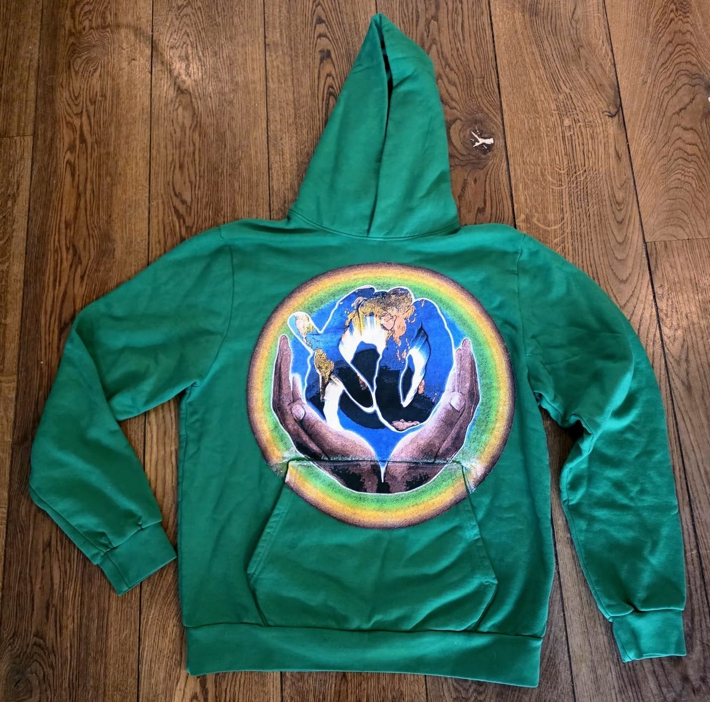 The Weeknd XO Earth Hoodie Groen Maat L, Ophalen of Verzenden, Zo goed als nieuw, The Weeknd XO